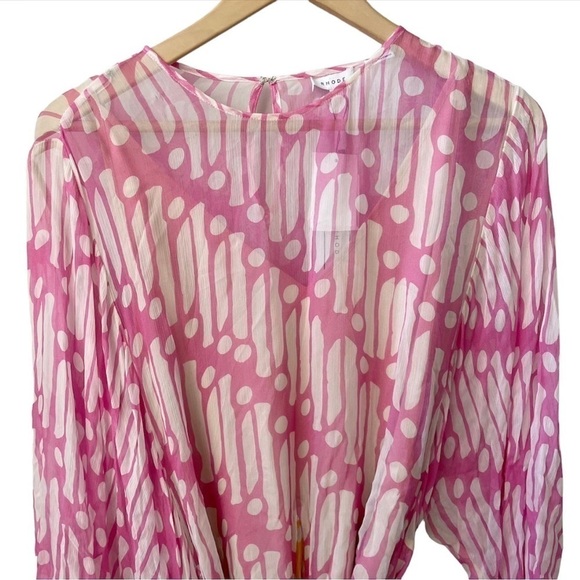 RHODE Ella Printed Crinkle Chiffon Mini Dress - Picture 7 of 11